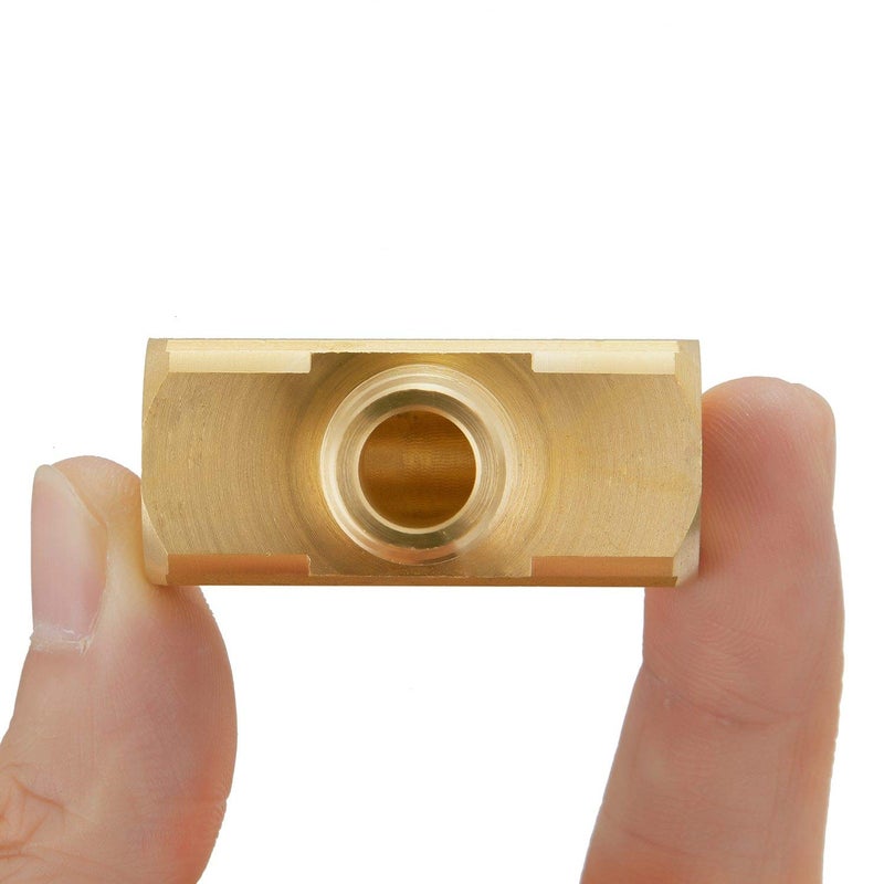 Litorange 2 PCS Metals Brass Pipe Fitting Barstock Male Branch Tee T Adapter 1/4" NPT Female x 1/4" NPT Female x 1/4" NPT Male (Pack of 2) - Image 2